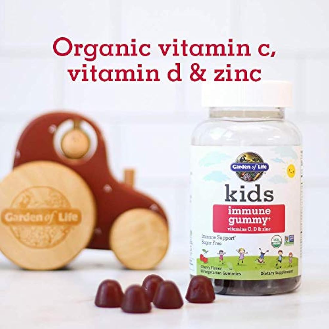 Vitaminas C D y zinc para apoyo inmunológico