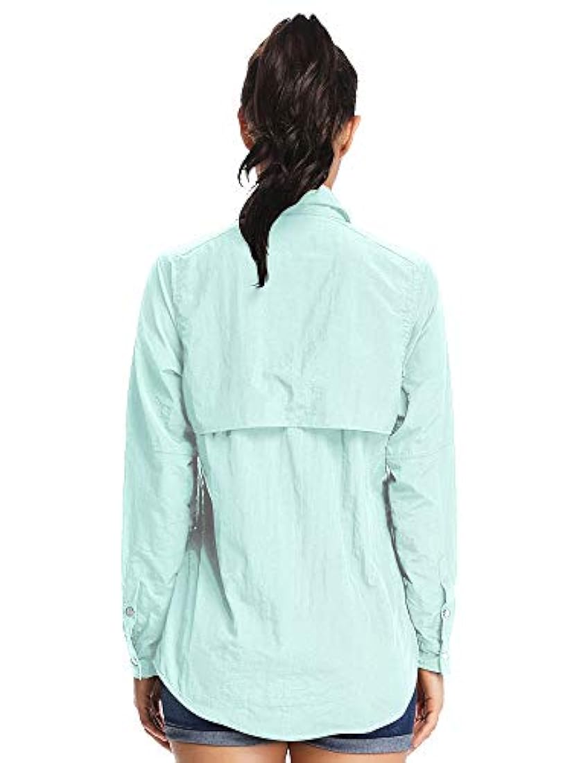 Linlon playera de pesca de secado rápido, con protección UV