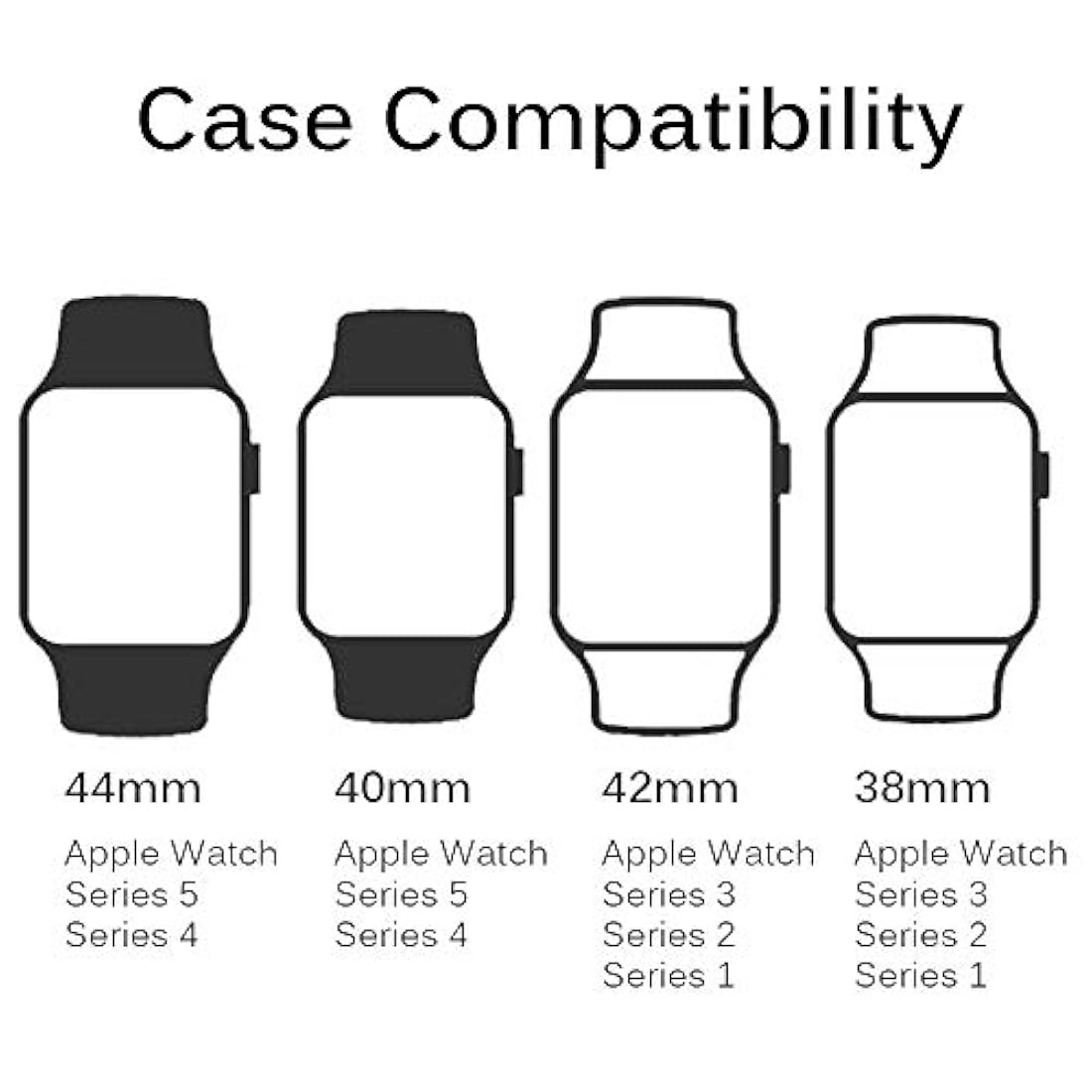 Miimall - Carcasa para reloj Apple Watch Series