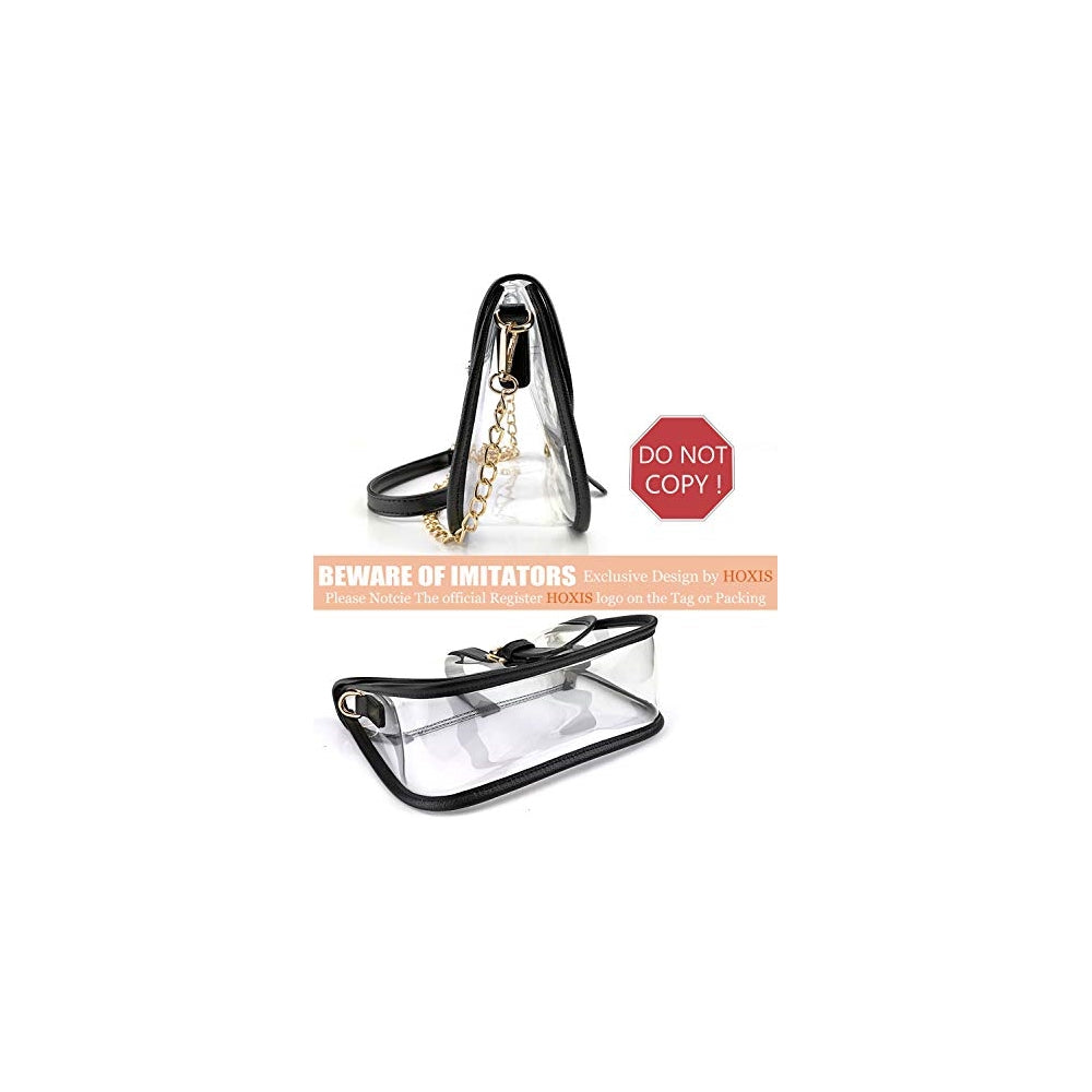 Bolsos de hombro de cadena transparente para mujer