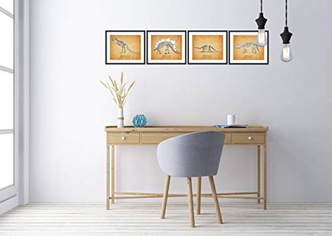 Impresiones de arte de pared de fósiles de dinosaurios