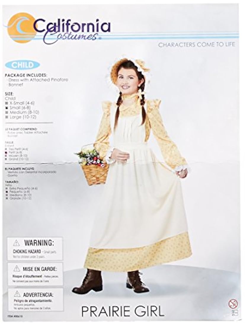 California Costumes - disfraz de niña de la pradera