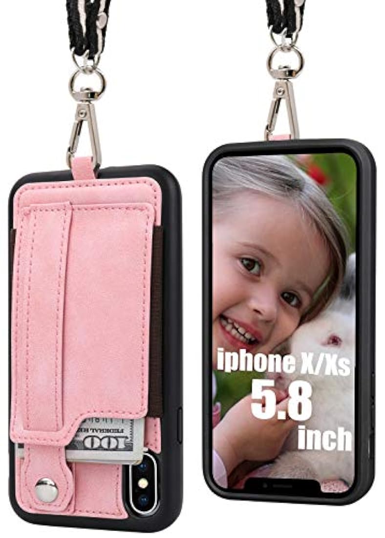 TOOVREN - Funda tipo cartera para iPhone X/Xs,