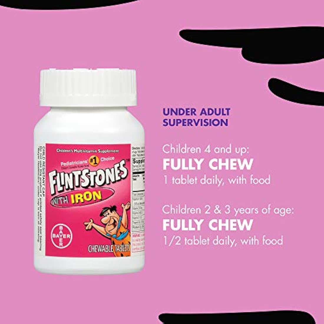 Vitaminas masticables multivitaminas con hierro