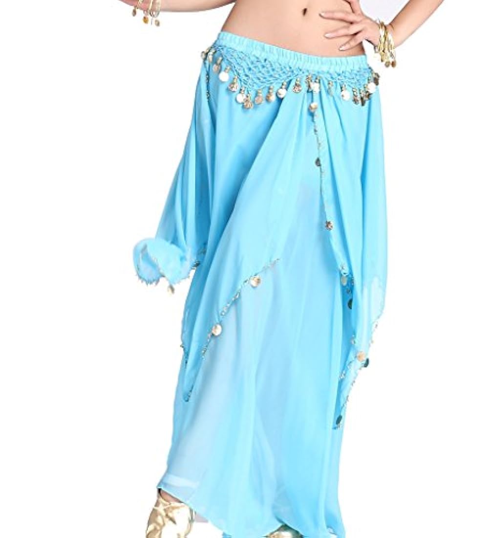 Disfraz falda de chifón para danza del vientre para mujer