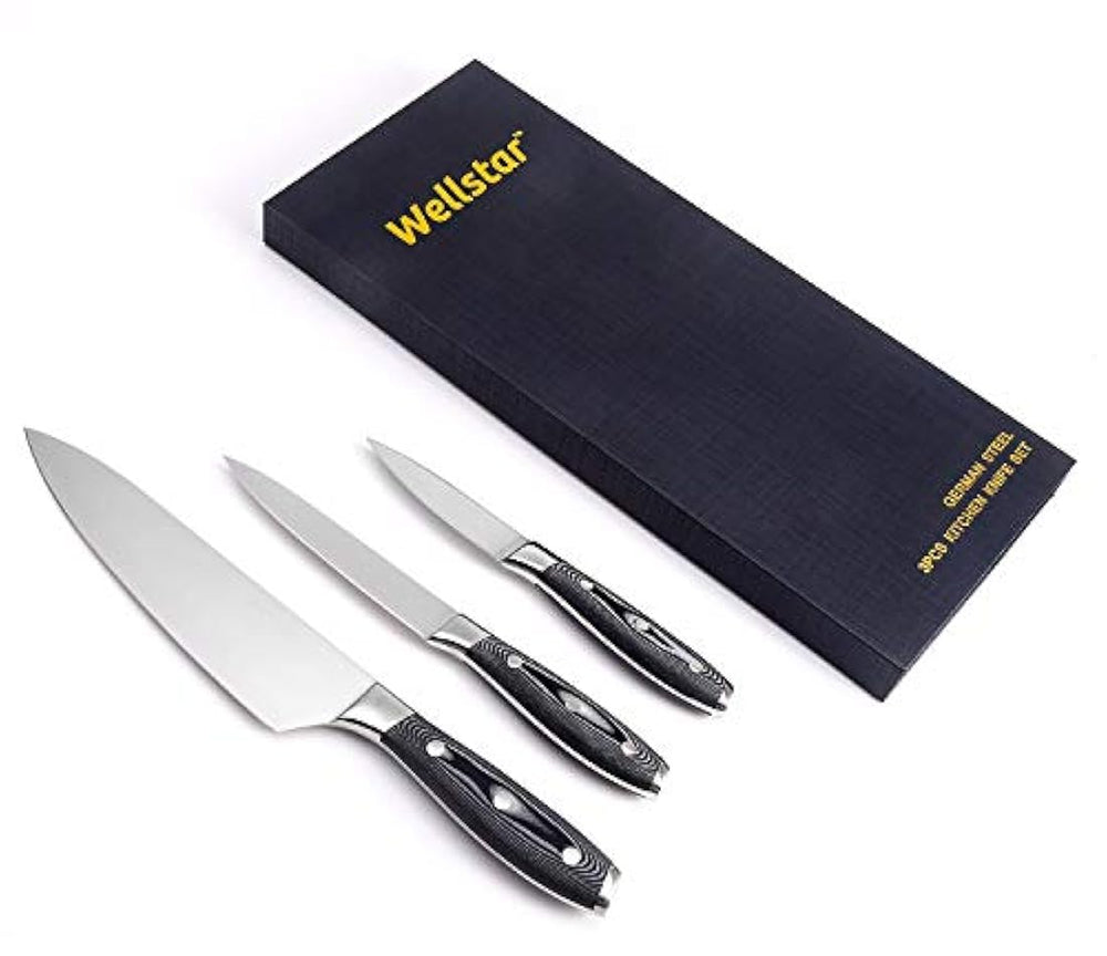 WELLSTAR - Juego de cuchillos de cocina 3 piezas