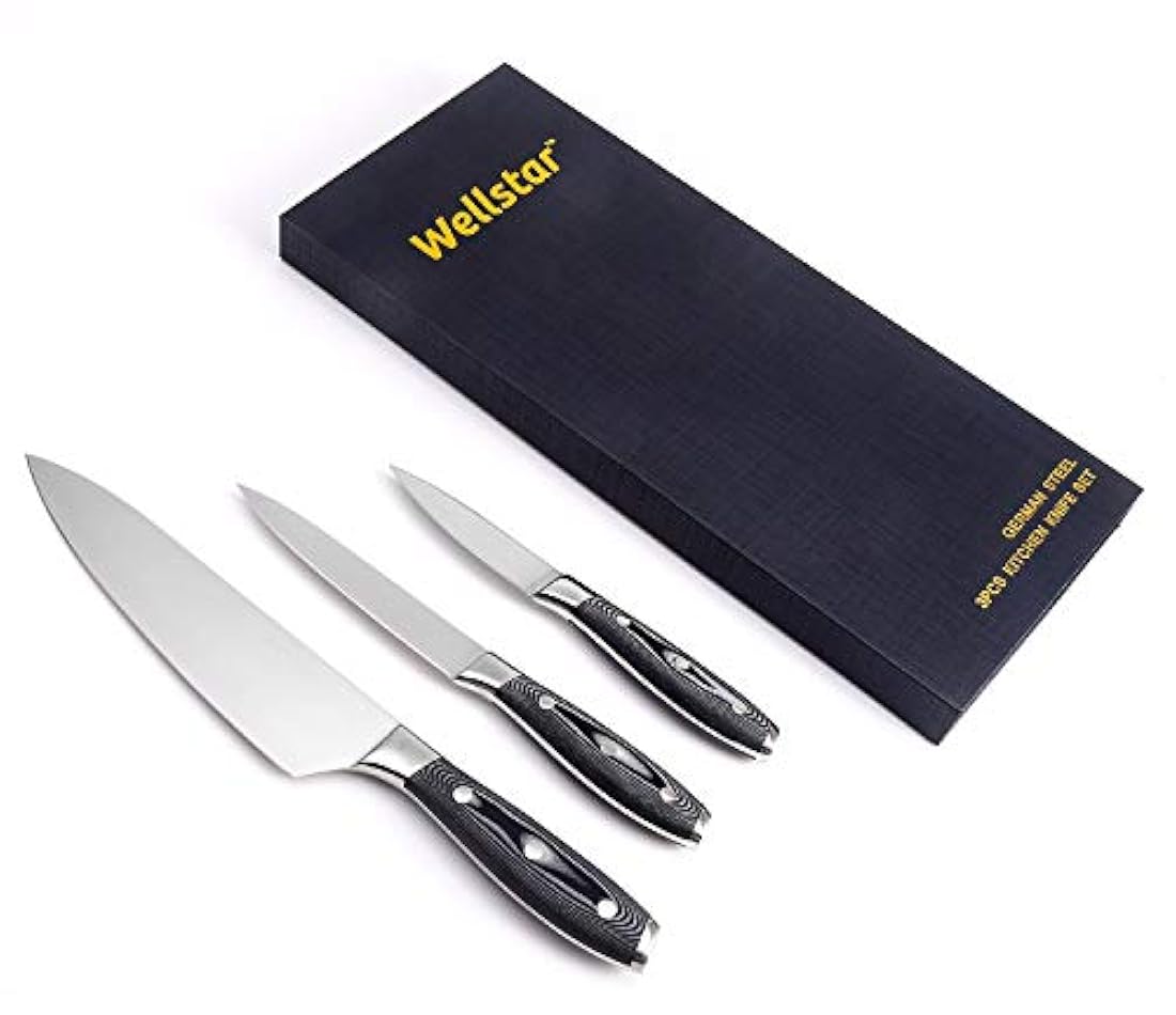 WELLSTAR - Juego de cuchillos de cocina 3 piezas