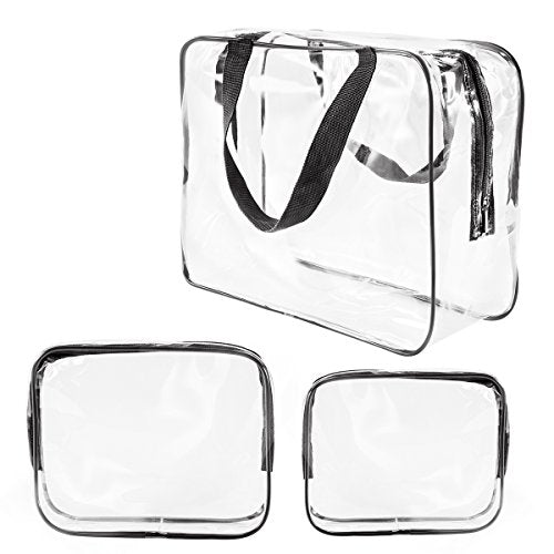Clear Cosmetic Bag TSA Air Travel Toiletry Bag Set Vinilo