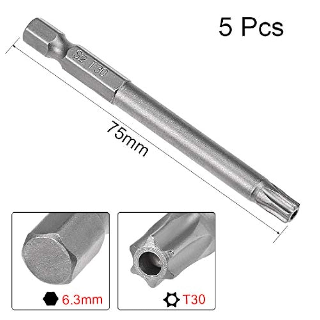 Uxcell T8 - Brocas para destornillador Torx