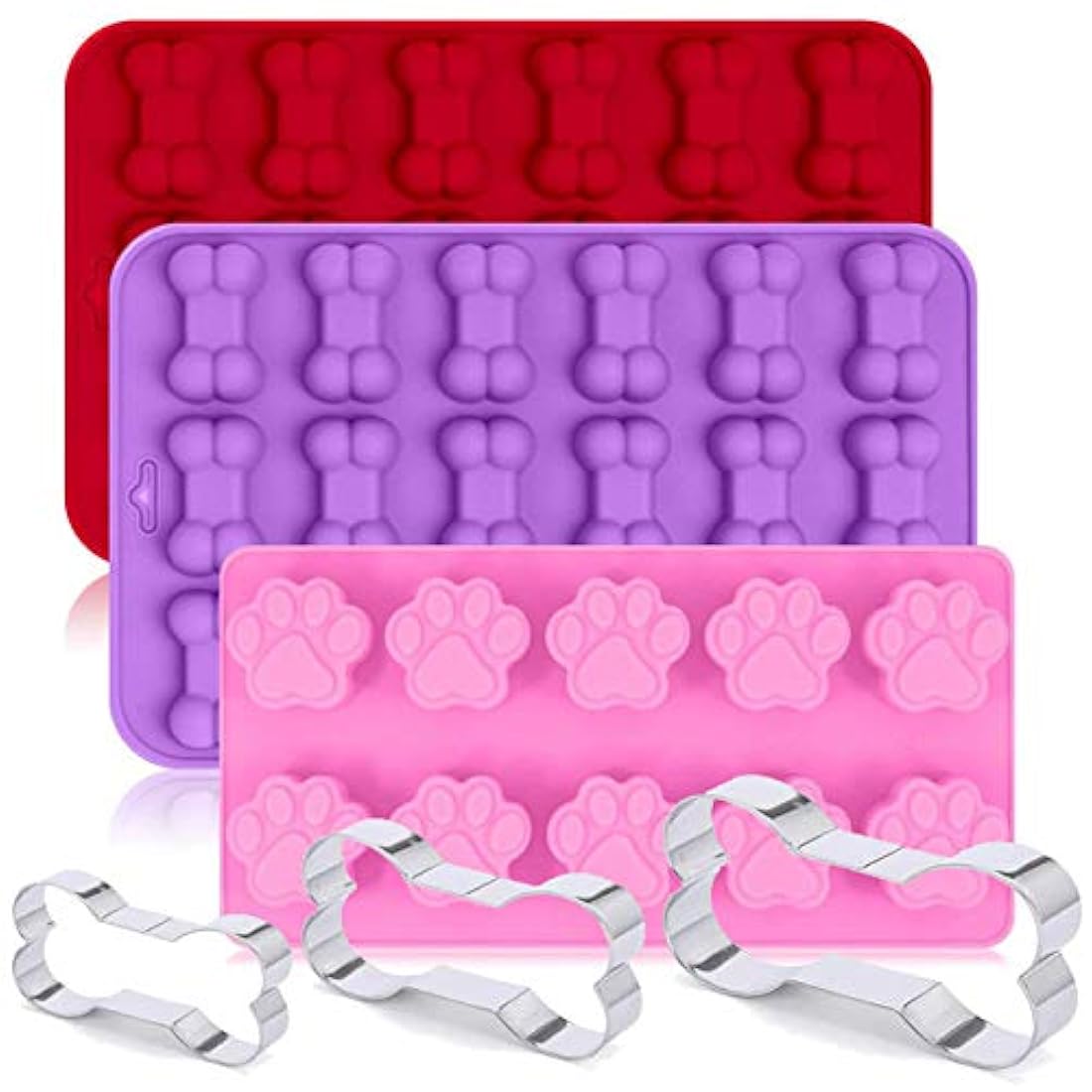 Moldes, Juego de 6 moldes de silicona de grado alimenticio