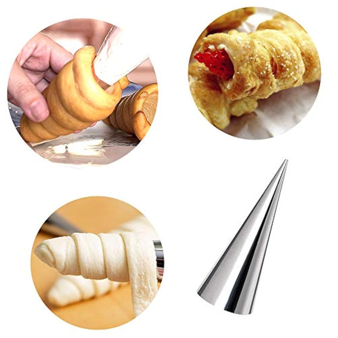 Tissir - Conos para hornear de 3 paquete de 20 unidades