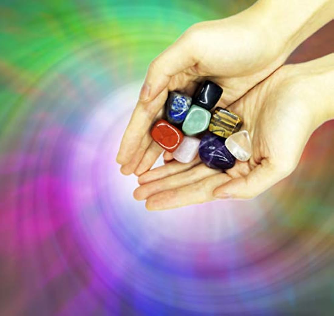 Juego de 8 piedras de chakra, forma natural, cristales