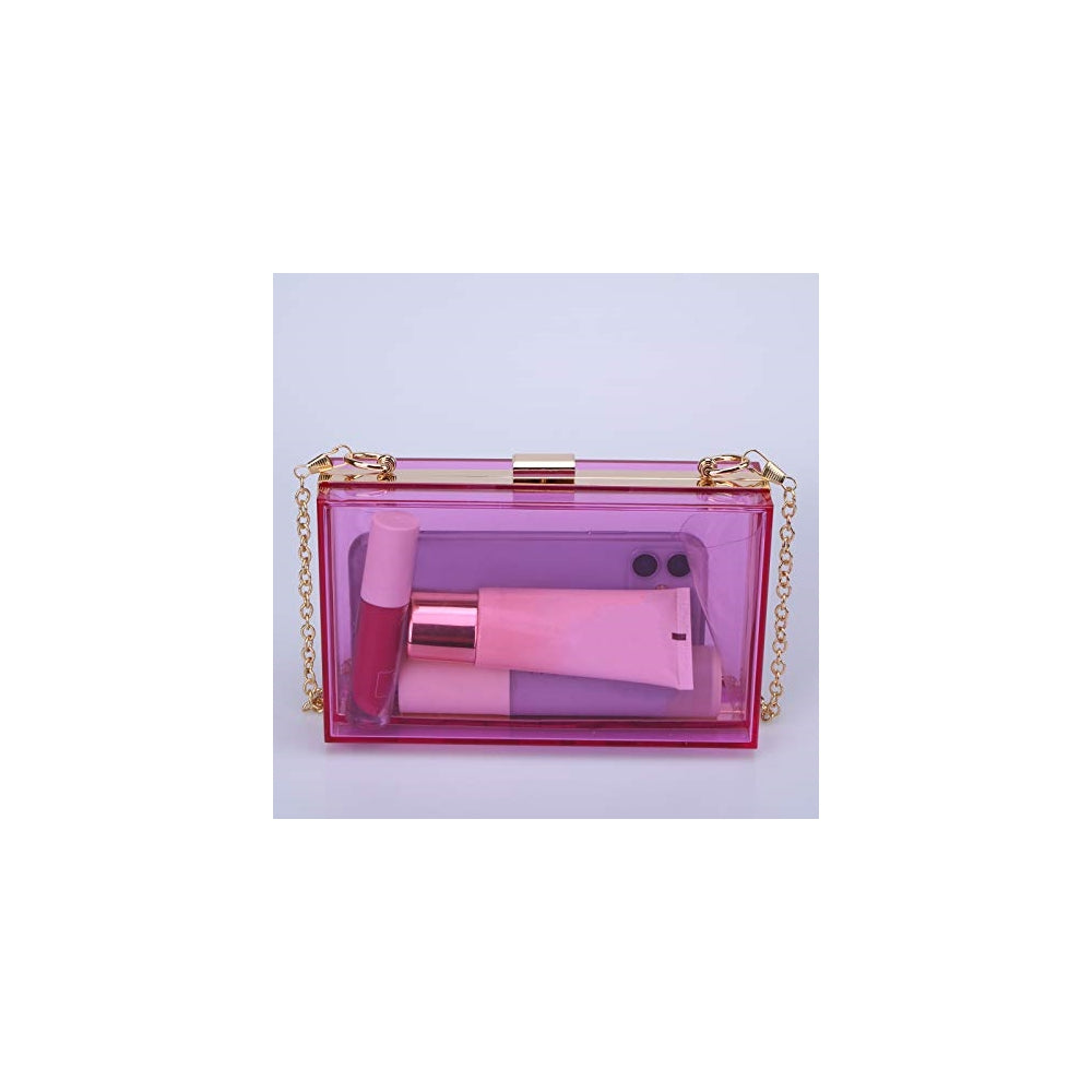 Bolsos de noche de acrílico transparente para mujer