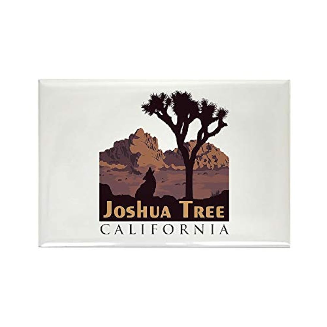 Imán para nevera rectangular Joshua tree