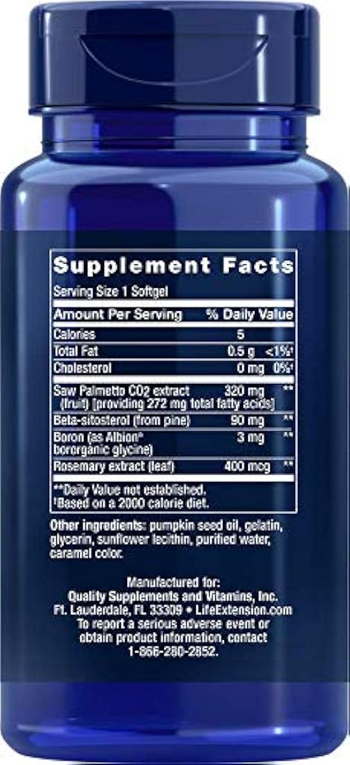 Life Extension PalmettoGuard sierra Palmetto beta-sitosterol