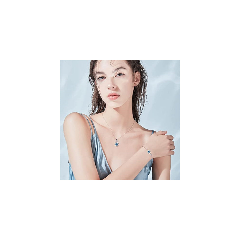 Pulseras de plata de ley 925 con piedra de nacimiento