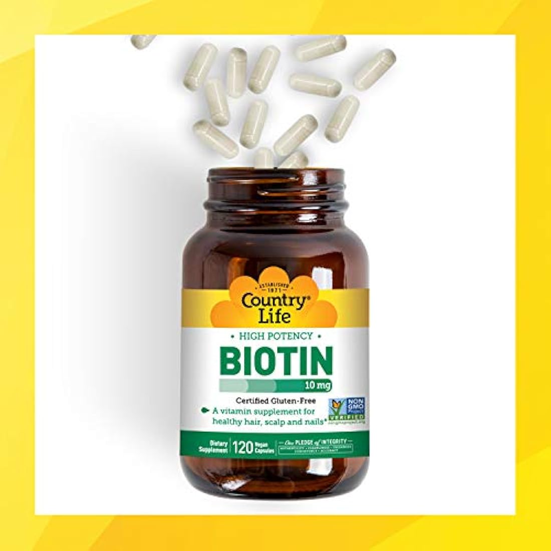 Biotin High Potency 10 mg 120 cápsulas de veg