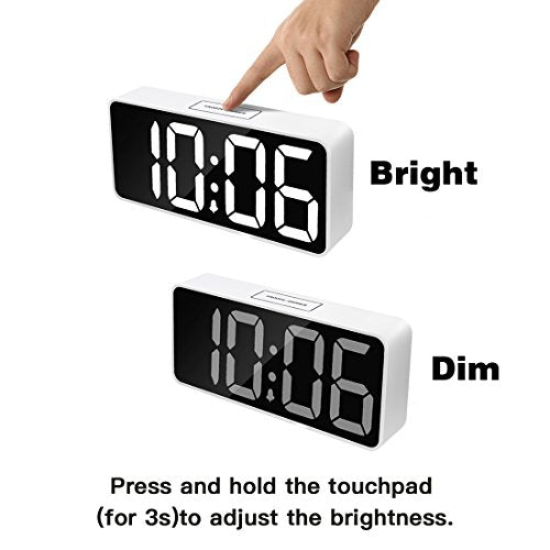 Despertador digital LED grande de 9 '' con puerto USB