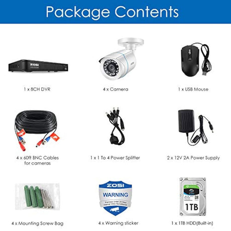 Sistema de cámara de seguridad para el hogar 1080p