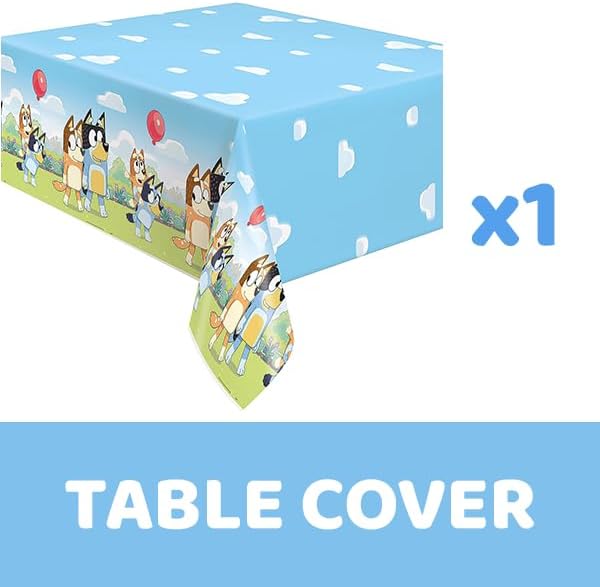 Decoraciones de Cumpleaños Bluey - Kit de Fiesta para 16 Invitados