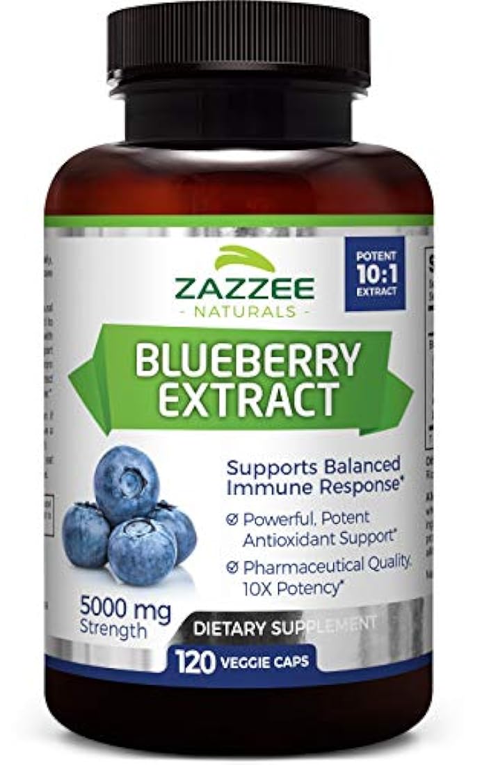 Extracto de arándanos de fruta entera,5000 mg de fuerza,120