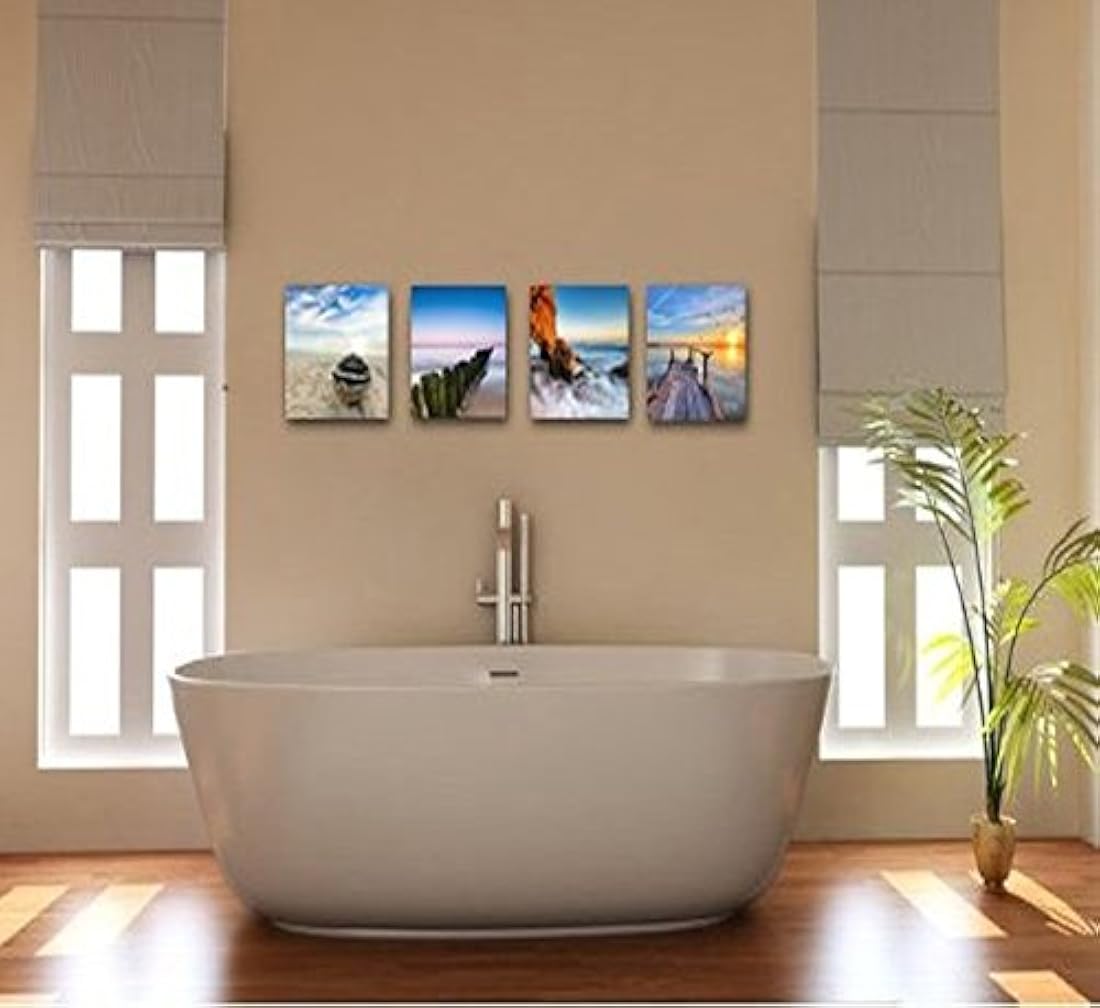 Wieco Art Giclee Lienzo decorativo a pared de vista al mar