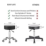 EasyLife185 - Taburete giratorio profesional con ruedas para