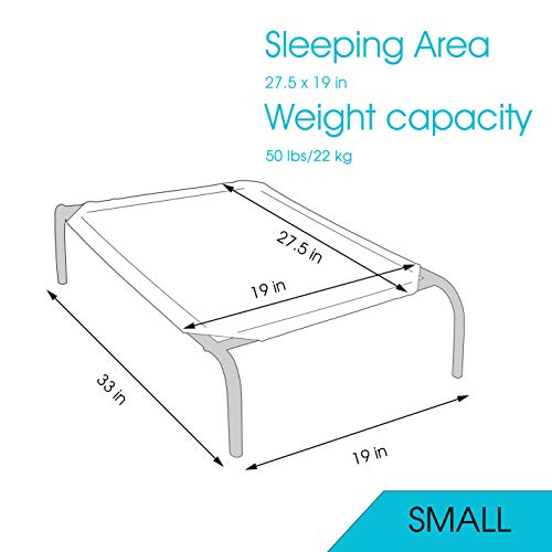 Cama elevada con marco de acero para mascotas estilo catre