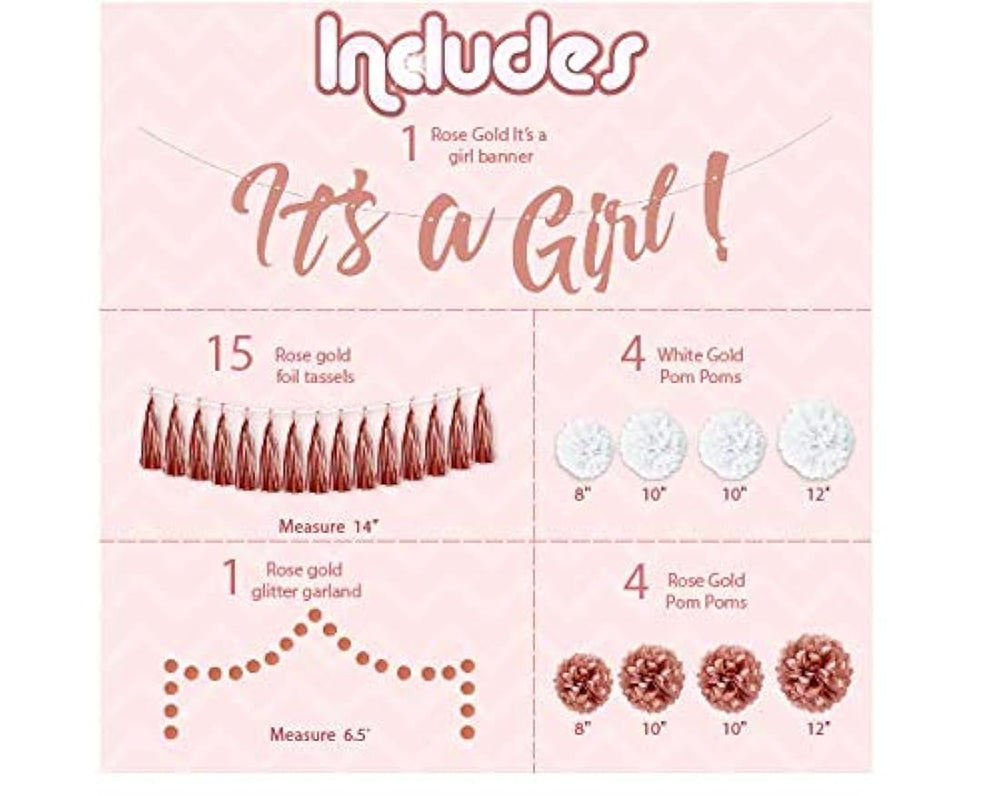 Kit de decoración de fiesta para niña (52 piezas)