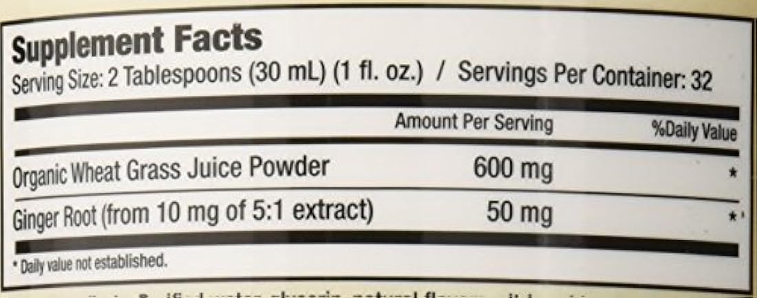 Garden Greens - Líquido de hierba de trigo extracto jengibre
