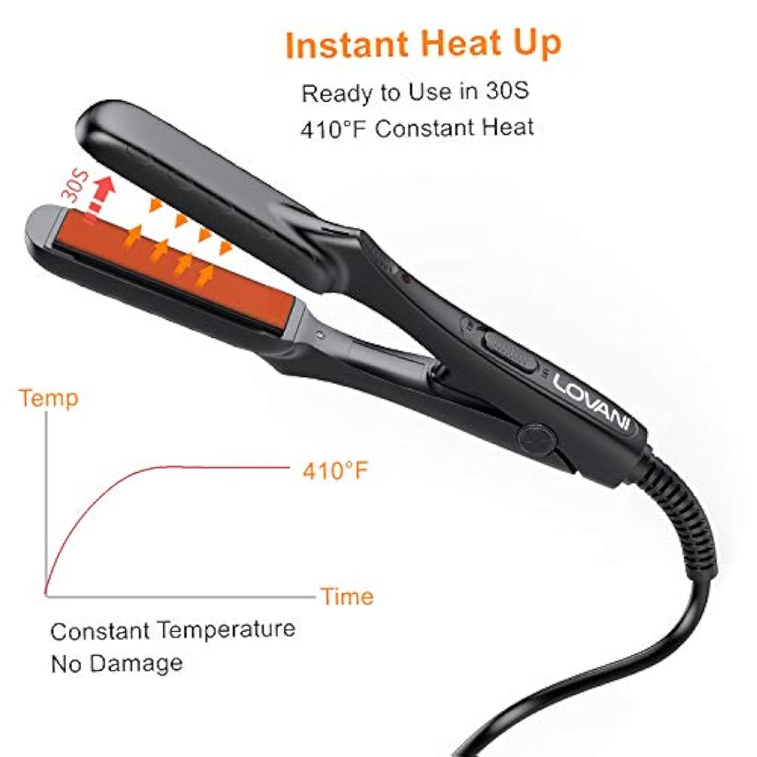 Mini plancha plana portátil de turmalina de cerámica