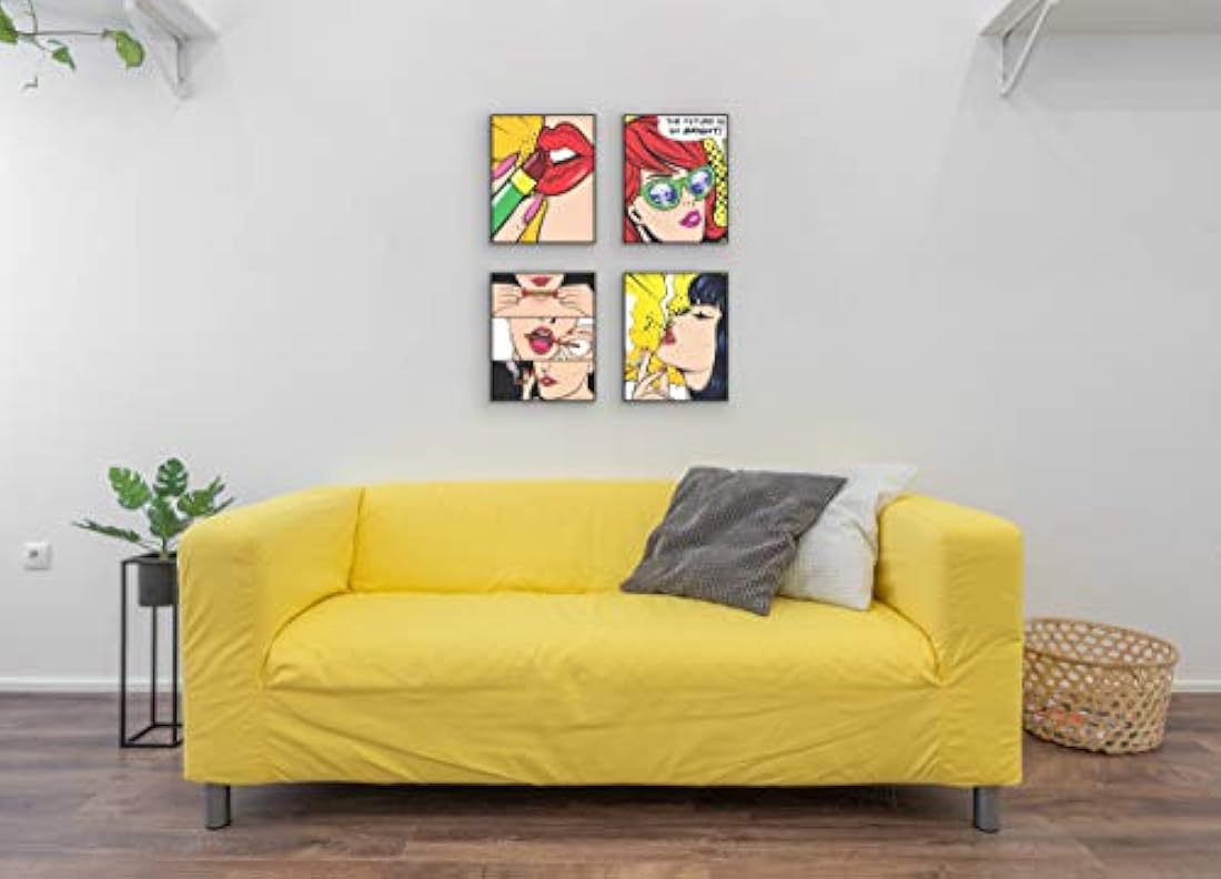 Carefree Bee - Juego de 4 impresiones de arte pop Art