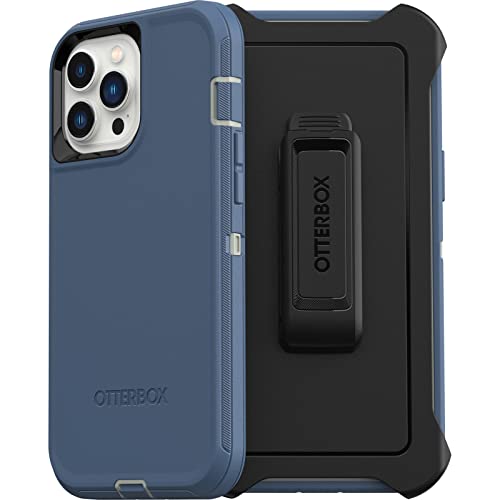 OTTERBOX serie Defender - Carcasa para iPhone 13 Pro Max y iPhone 12 Pro Max (edición sin pantalla) - color azul fort