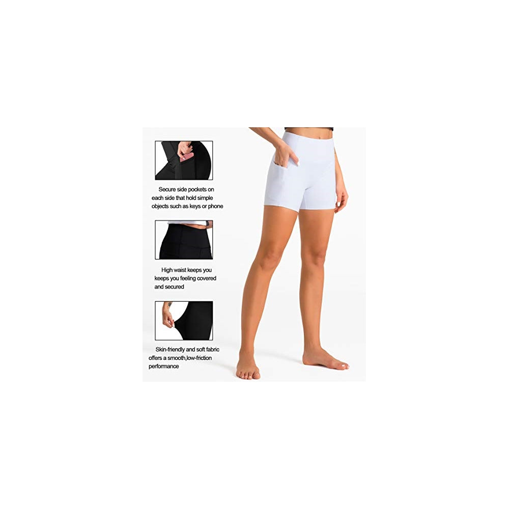 Shorts cortos de yoga de cintura alta para mujer talla XL