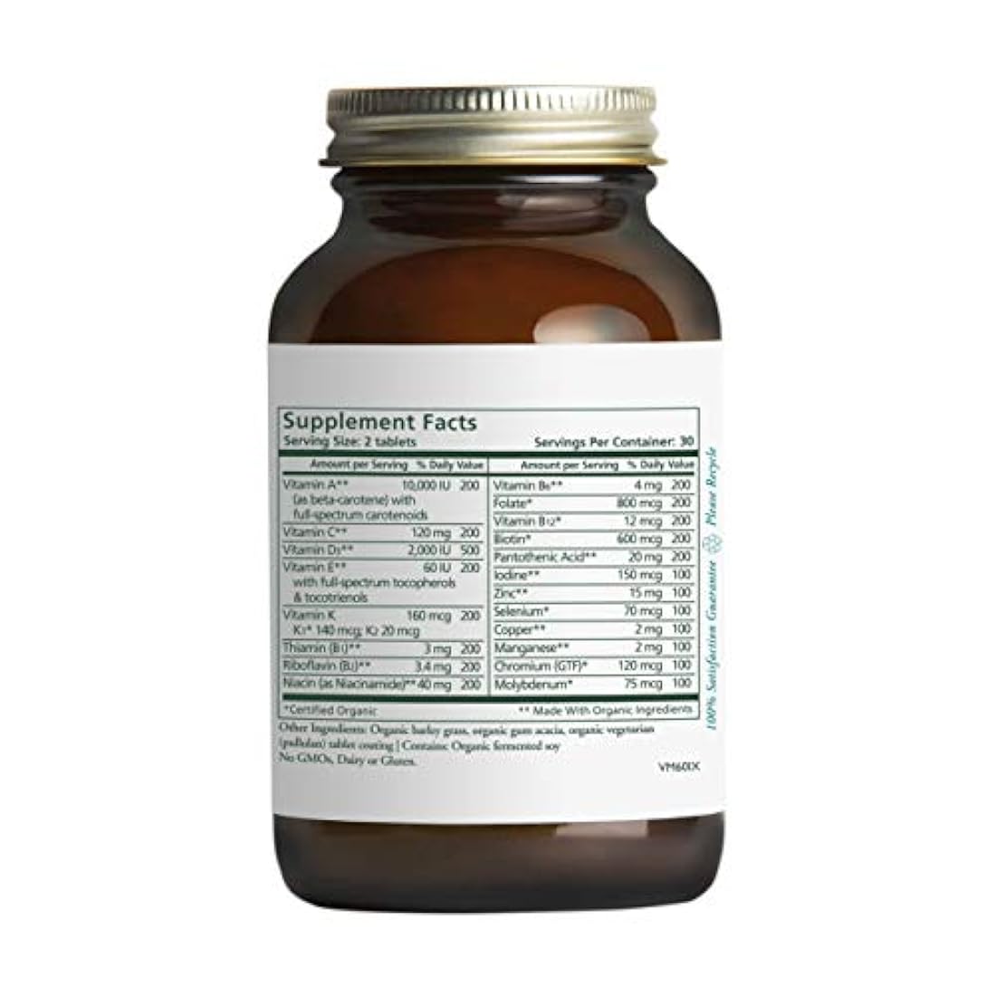 Pure Synergy Multi Vitamina (60 Tabletas) 2 A día