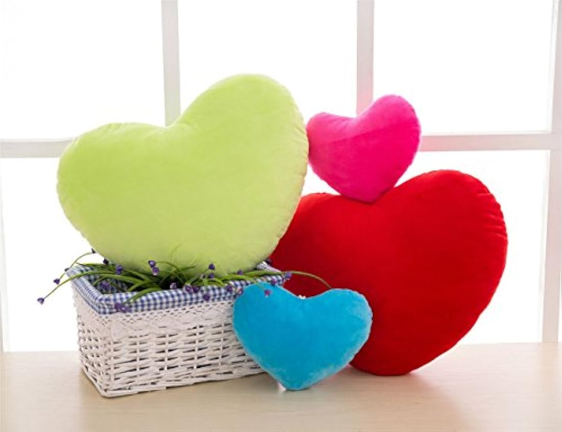 Cojín de felpa con forma de corazón, cojín esponjoso