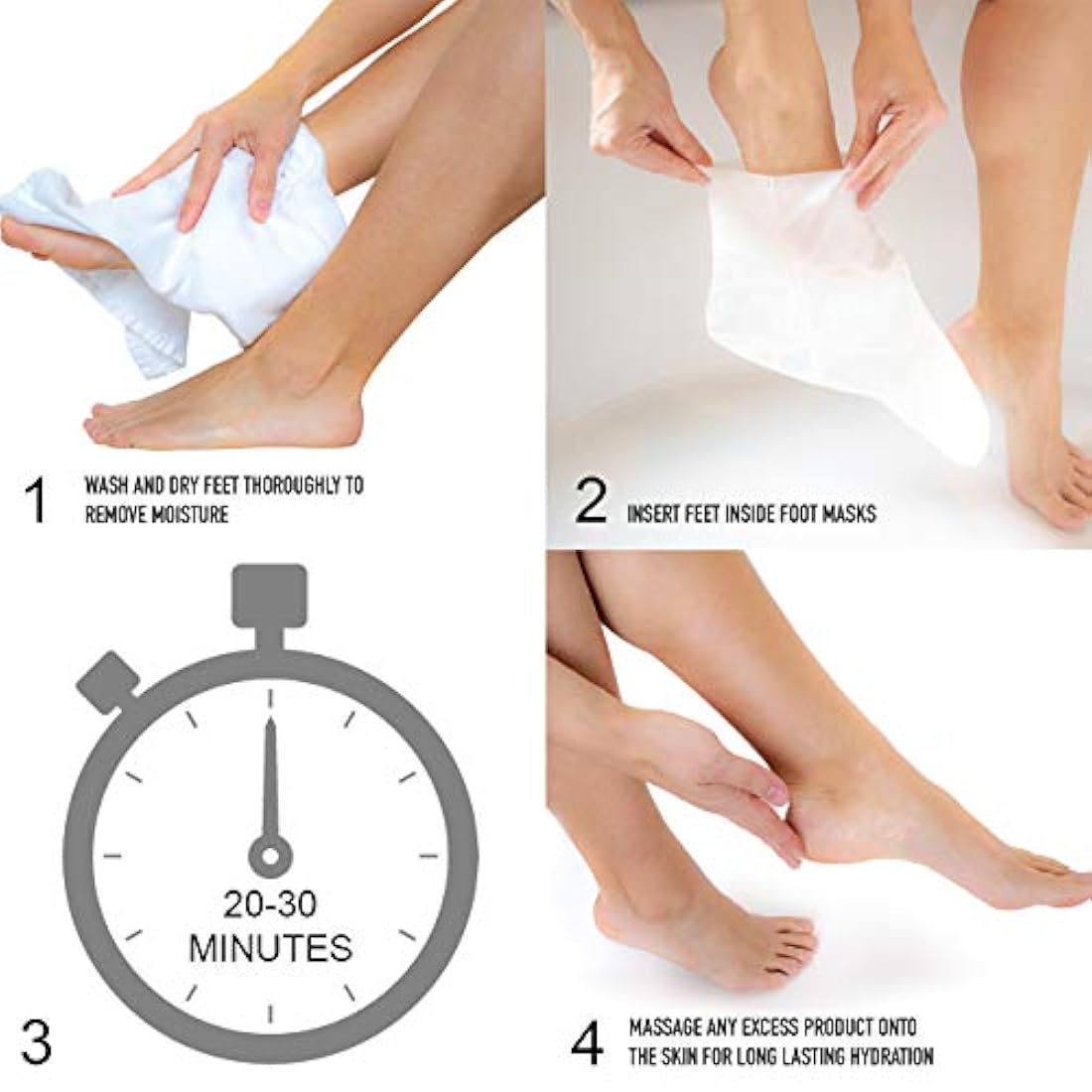 Máscaras para pies semillas de girasolPack de 3