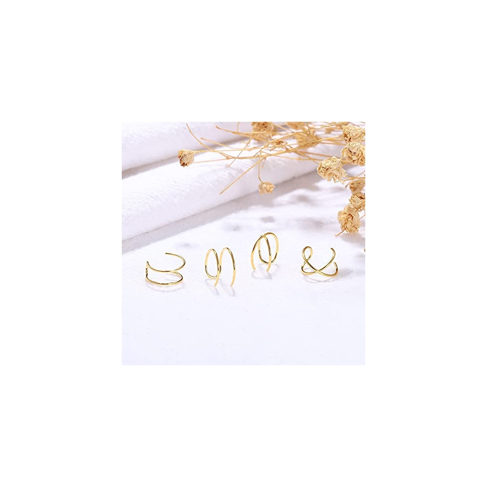 Aretes de plata de ley para orejas simples