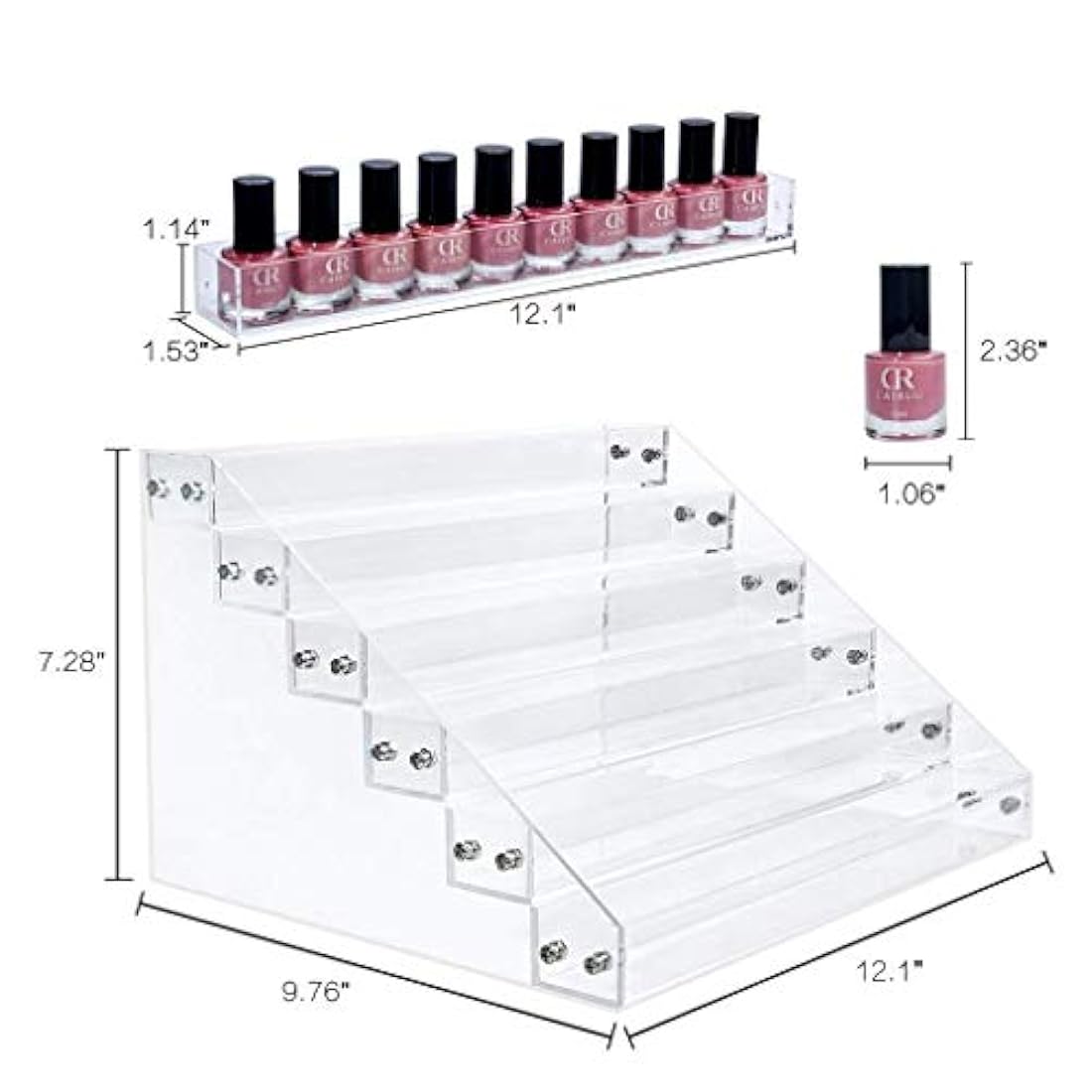 Benbilry Organizador de maquillaje transparente