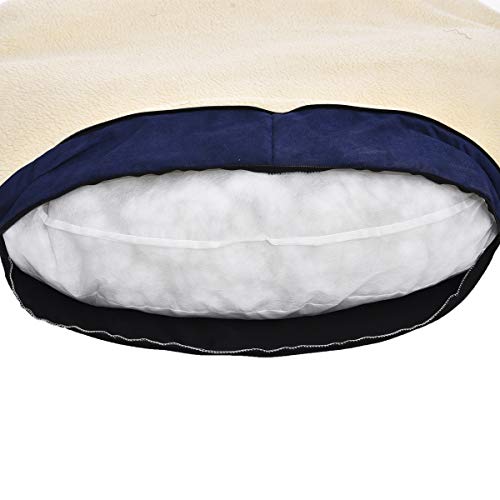 Cama de cueva para perros, Azul DF2018563B-M Amazon Basics