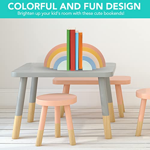 Decorably Sujetalibros arcoíris para niños extremos