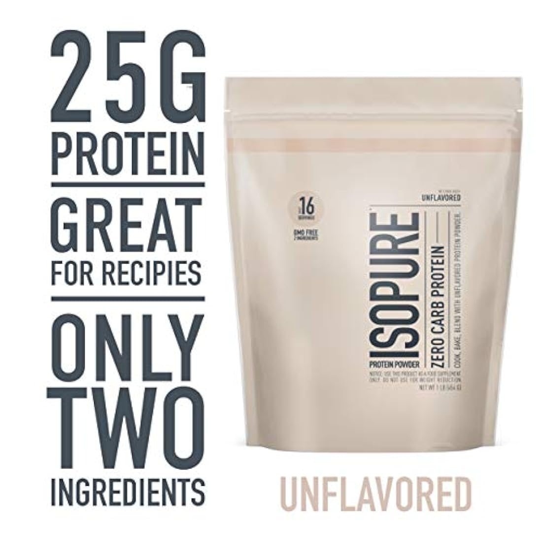 Proteína vegana de base vegetal de Isopure - orgánico