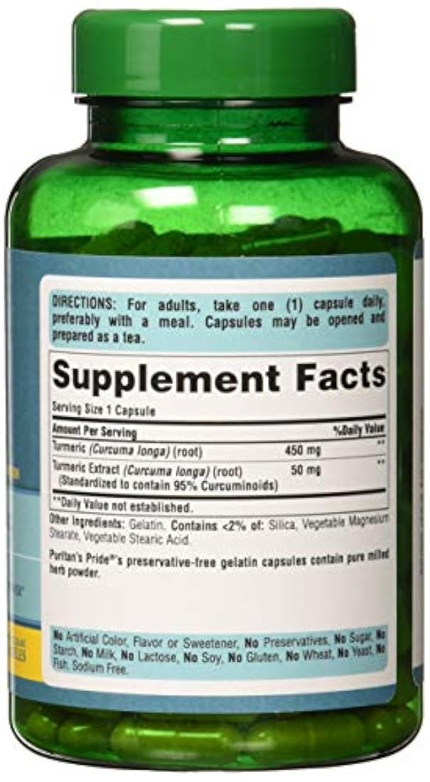 Puritan's Orgullo Orgullo Orgullo Orgul, cúrcuma curcumina