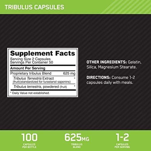 Suplemento Tribulus Terrestris 625mg