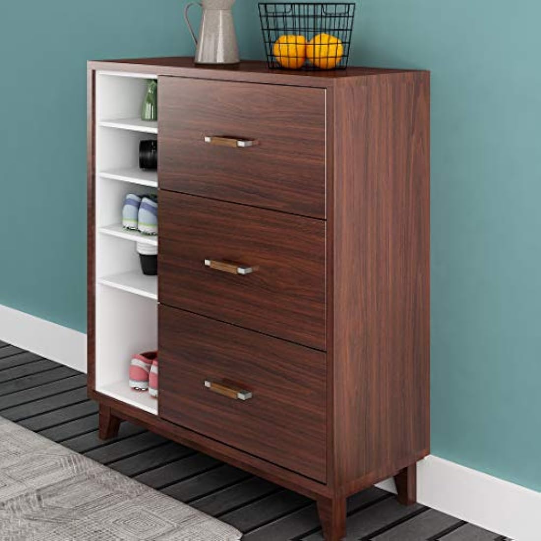 papel de vinilo decorativo tipo madera oscura (197 x 24)