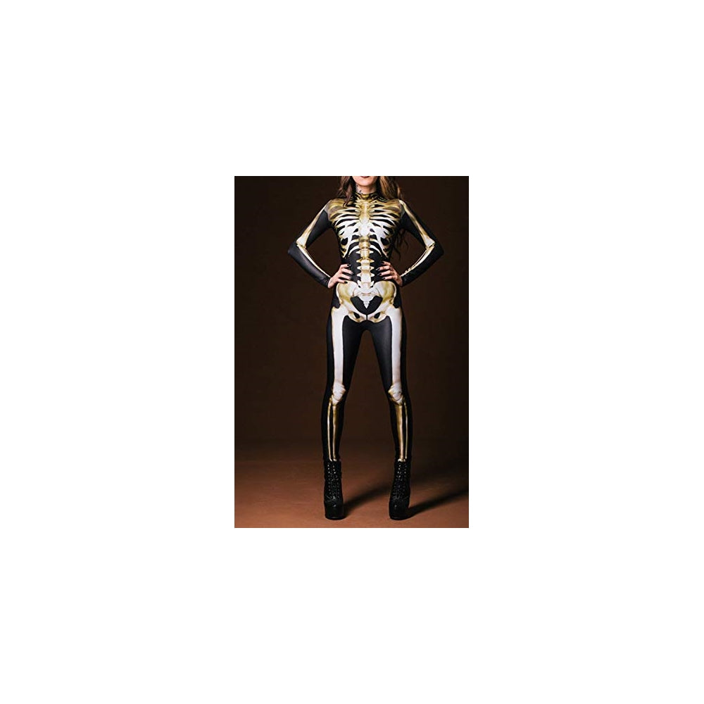 Disfraz de esqueleto de calavera para mujer talla S-M