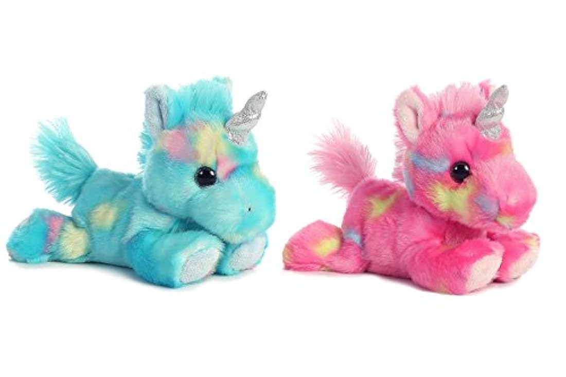 Juego de 2 de peluche con diseño de unicornio
