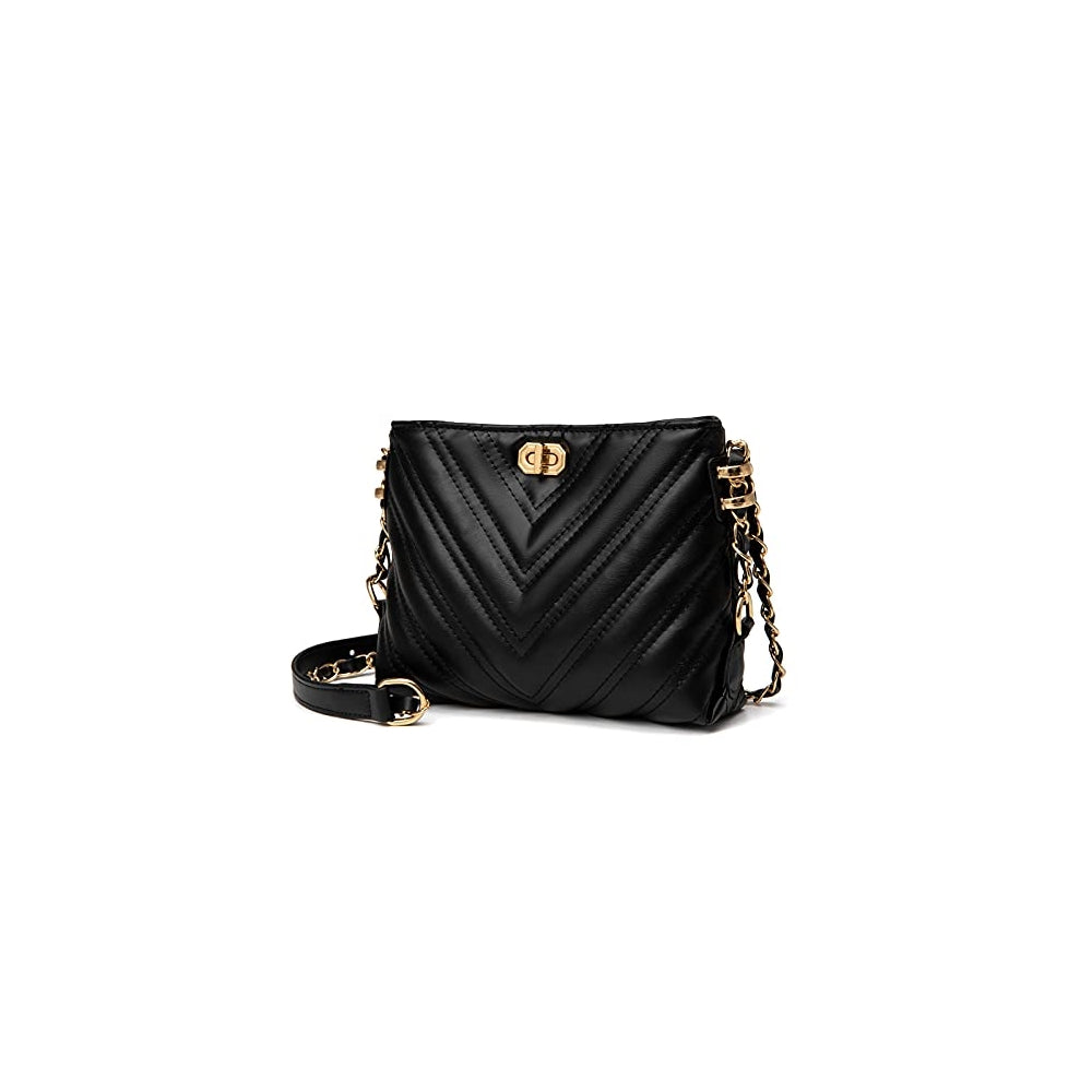 Bolsos cruzada pequeña y ligera para mujer a la moda negro