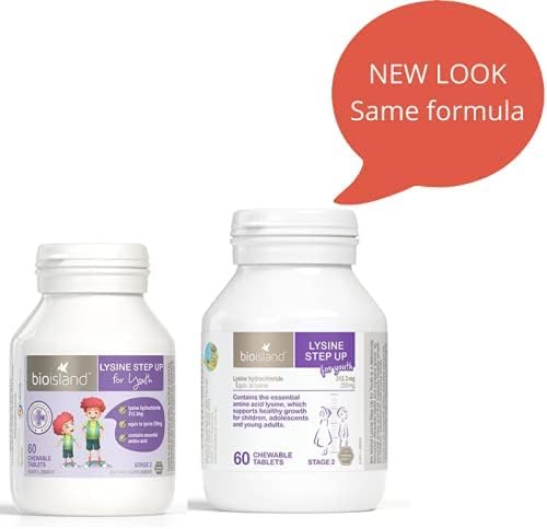 Bio Island Lysine para Jóvenes 60 Tabletas Masticables Importadas