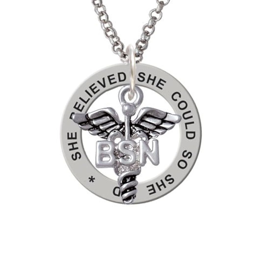 Collar anillo afirmación Caduceus